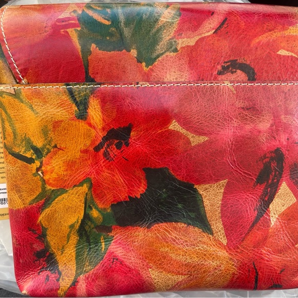 Patricia Nash Leather Leandra Flap Crossbody Multi Floral Spring - Picture 6 of 15
